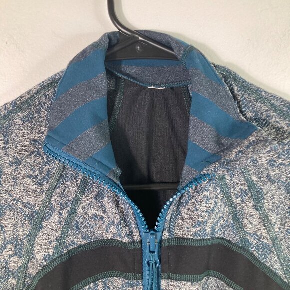 Lululemon Define Jacket Zip Green Blue Black 8 Brushed Vented - Picture 5 of 9